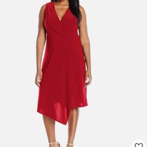 Star Vixen Asymmetrical Red Dress